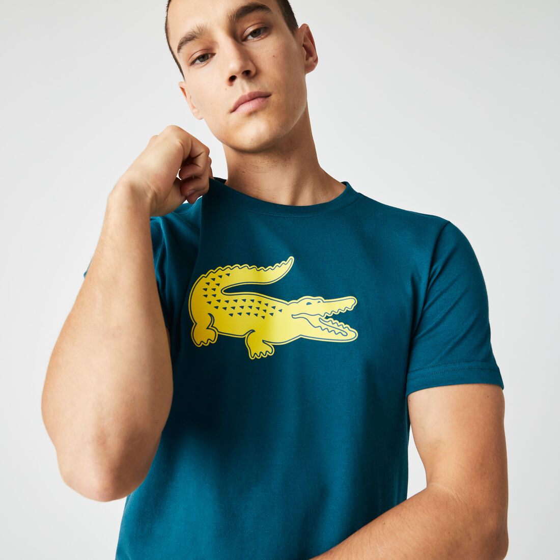 Men's Lacoste SPORT 3D Print Crocodile Breathable Jersey T-shirt