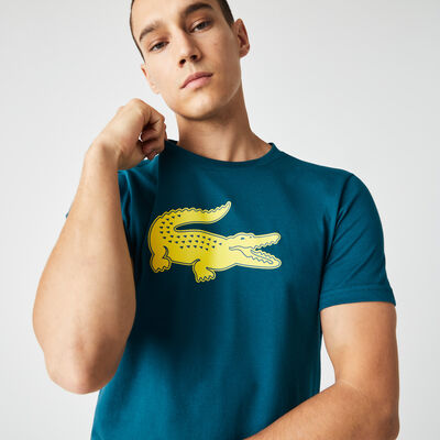 Men's Lacoste Sport 3d Print Crocodile Breathable Jersey T-shirt