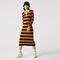 Women’s Fitted Striped Ribbed Mid-Length Polo Dress lacoste women s fitted striped ribbed mid length polo dress