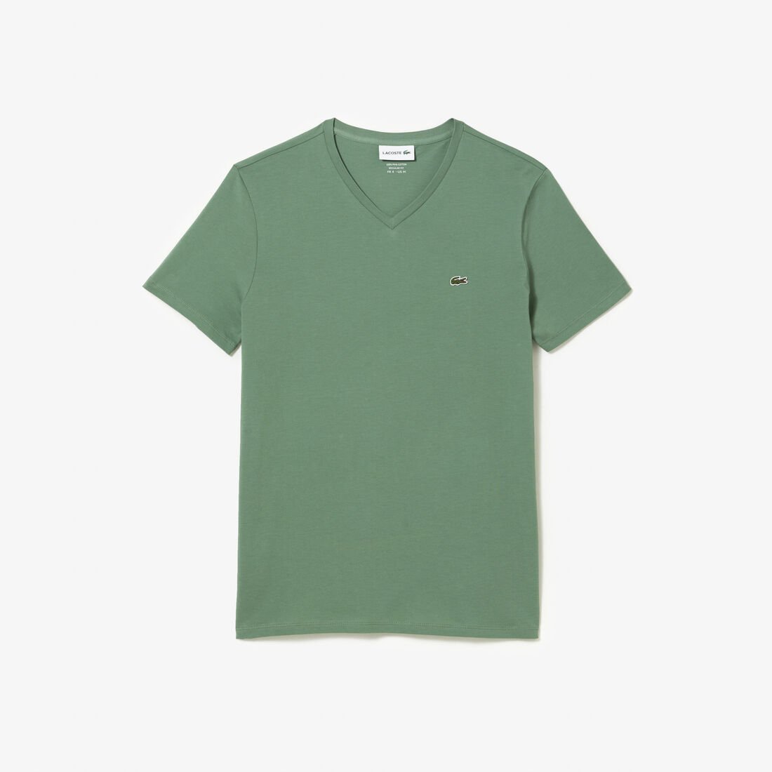 تي شيرت خفيف الوزن من القطن بيما برقبة على شكل حرف V تي شيرت خفيف الوزن من القطن بيما برقبة على شكل حرف V