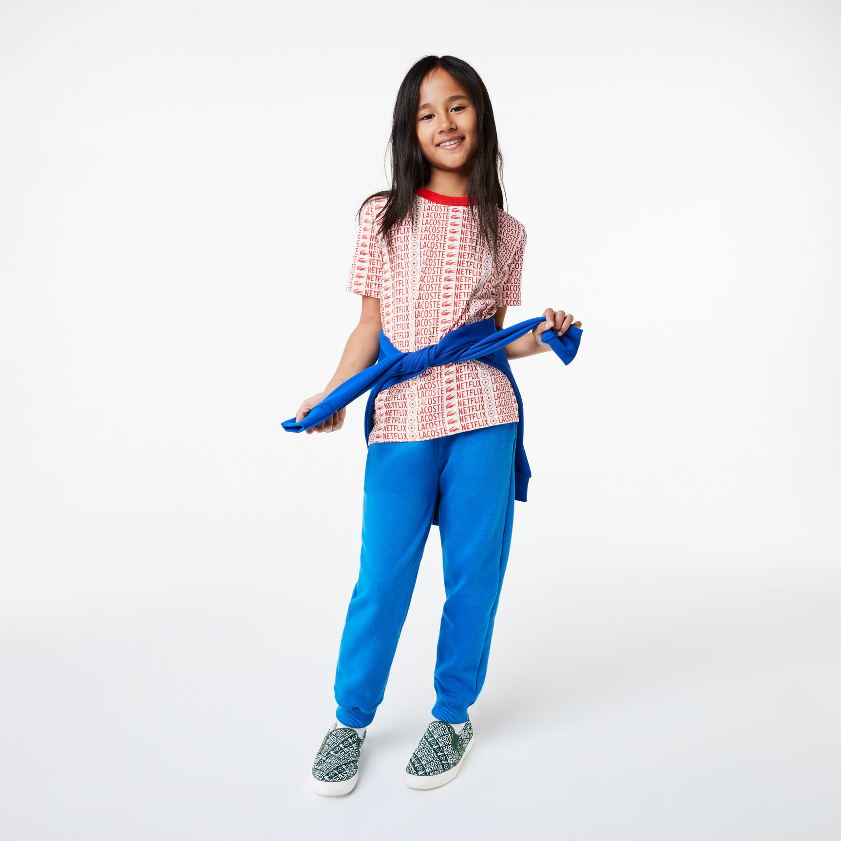 تيشيرت بطبعة قطن عضوي للأطفال مجموعة Lacoste x Netflix تيشيرت بطبعة قطن عضوي للأطفال مجموعة Lacoste x Netflix