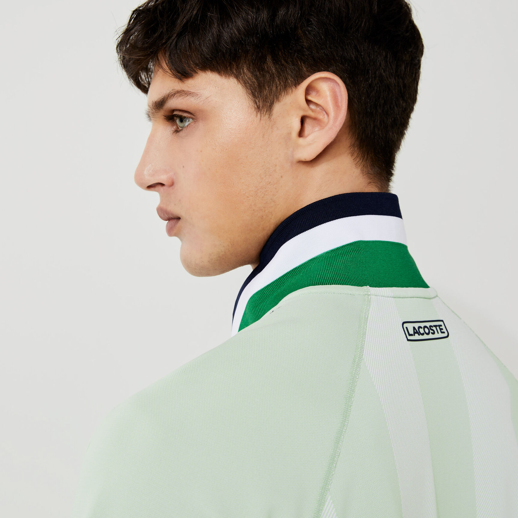 Men's Lacoste SPORT Seamless Open Collar Jacquard Polo Shirt