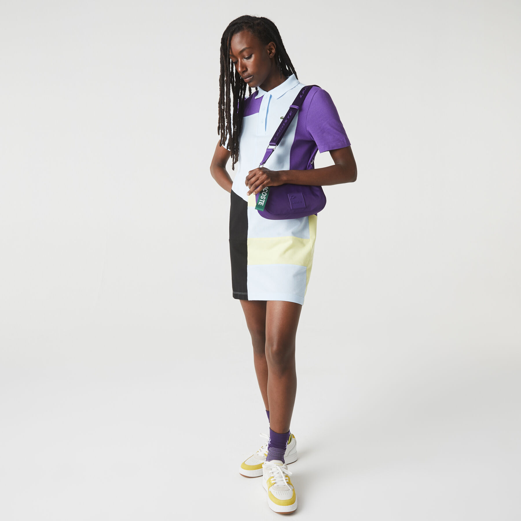 women s lacoste signature patch shoulder bag
