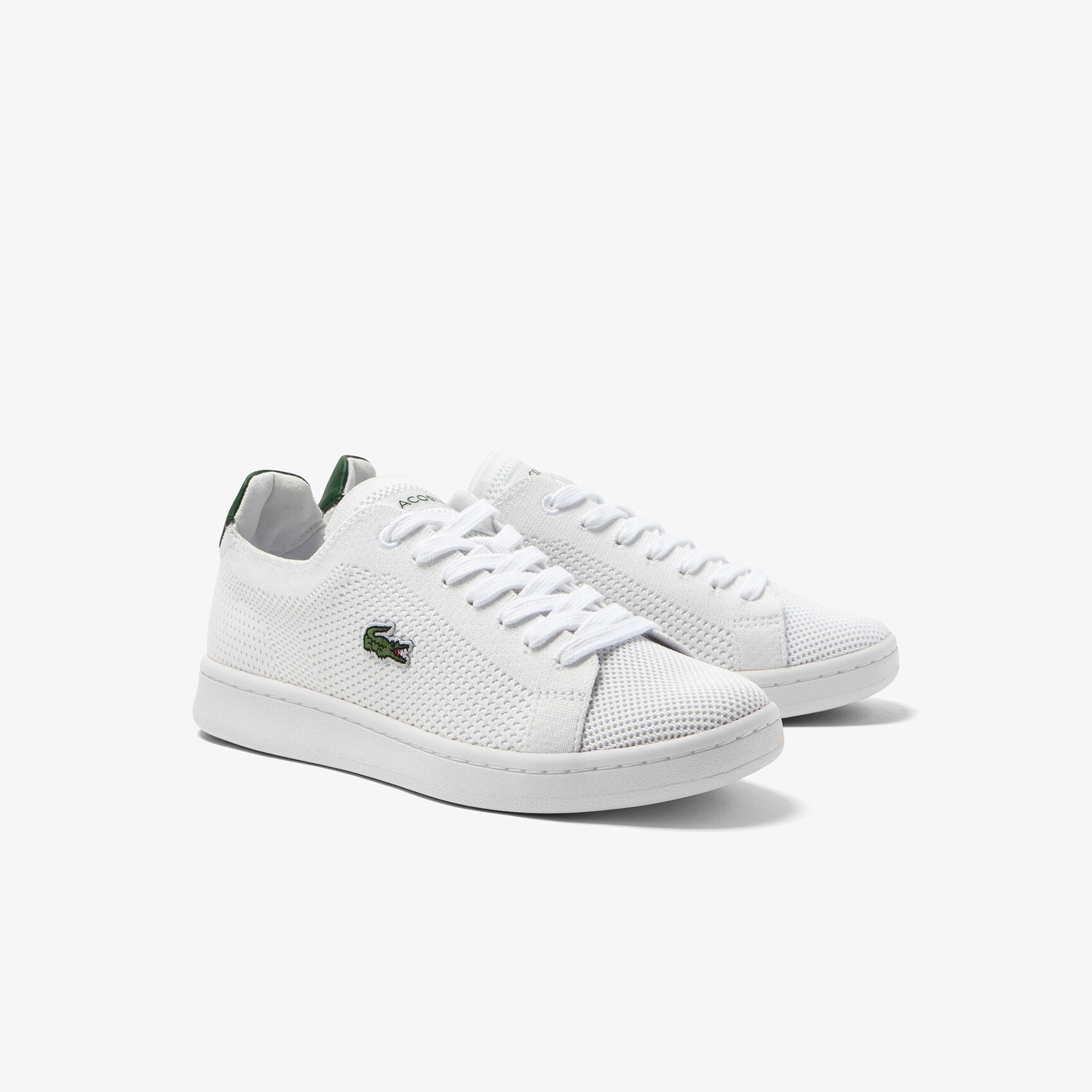 Women's Lacoste Carnaby Pique Textile Heel Pop Trainers