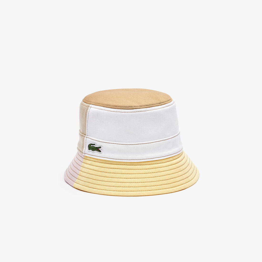 Women's Embroidered Crocodile Colour-block Canvas Bob Hat