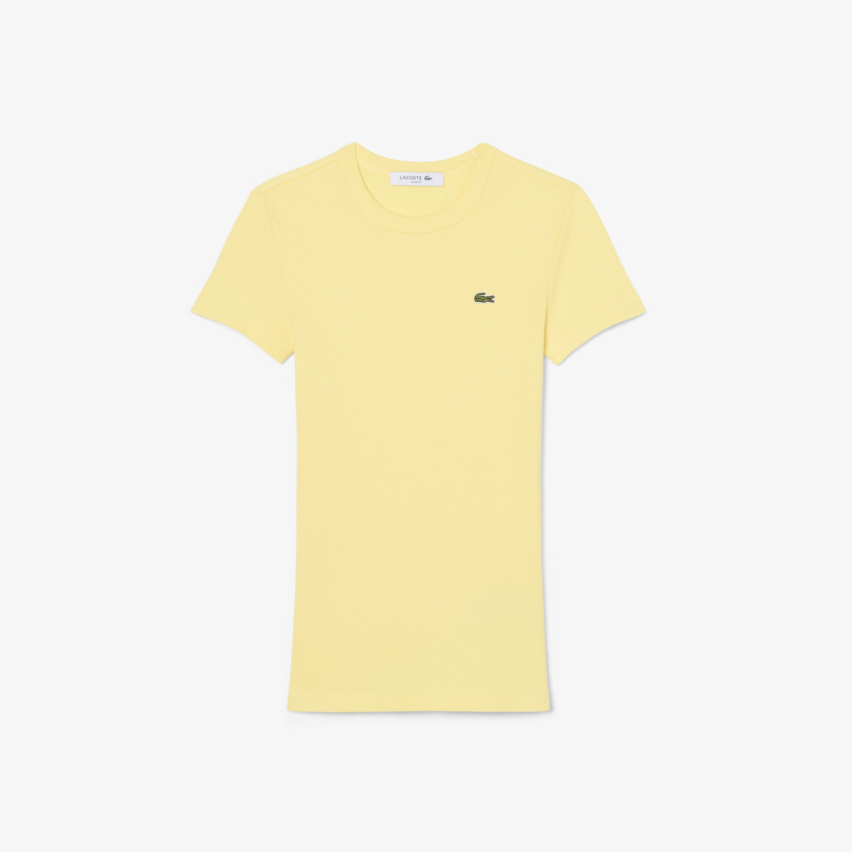 Slim Fit Ribbed Cotton T-shirt