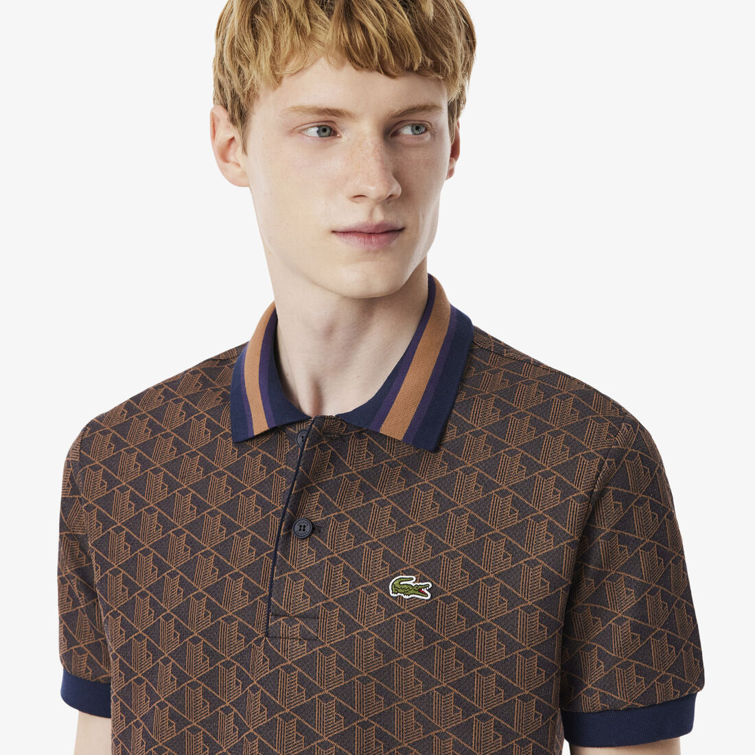 Classic Fit Monogram Jacquard Polo Shirt Classic Fit Monogram Jacquard Polo Shirt