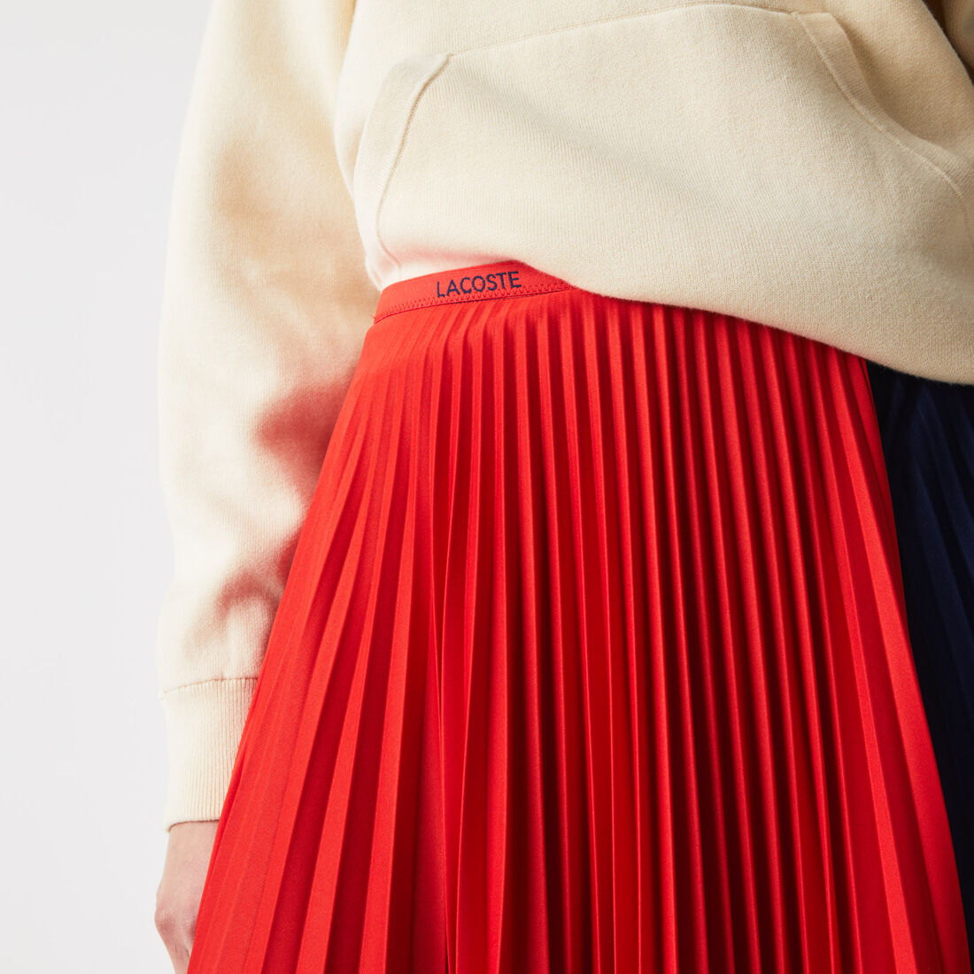 Women’s Mid-Length Colourblock Pleated Skirt Women’s Mid-Length Colourblock Pleated Skirt