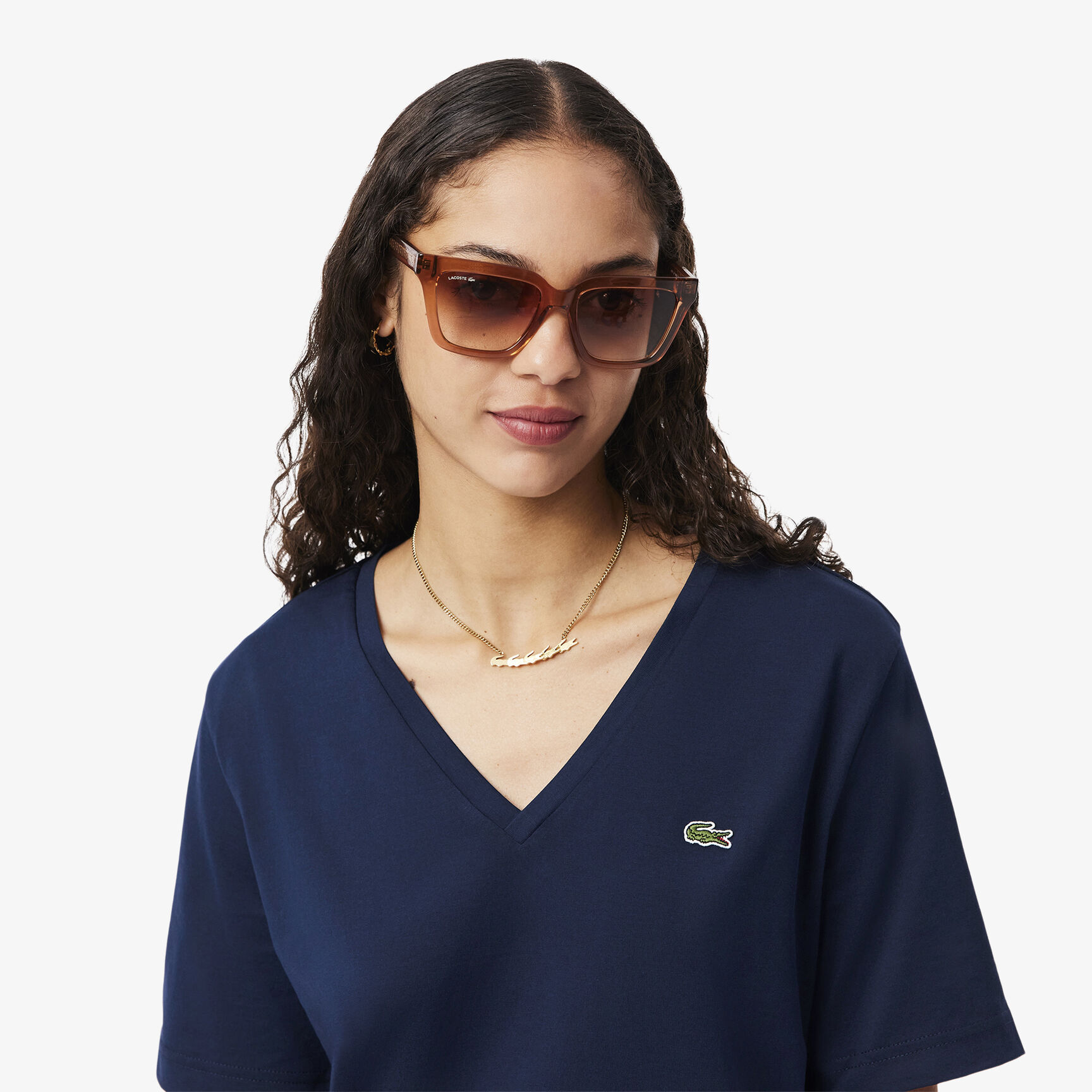 Relaxed Fit Soft Cotton V Neck T-shirt