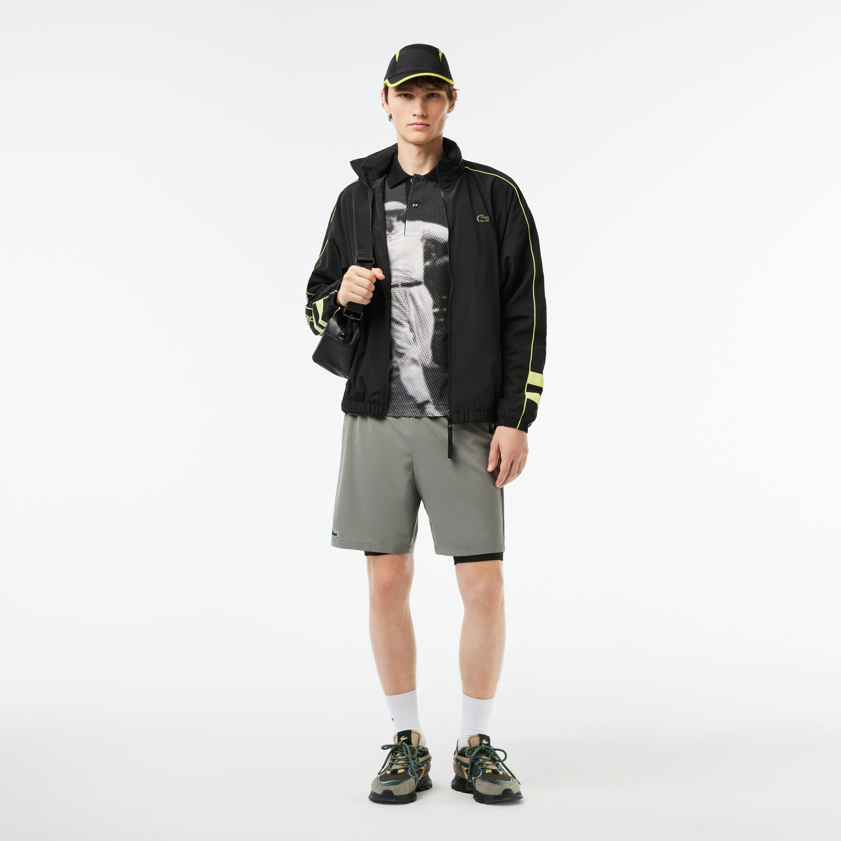 Contrast Detail Water Resistant Zipped Taffeta Sportsuit Jacket