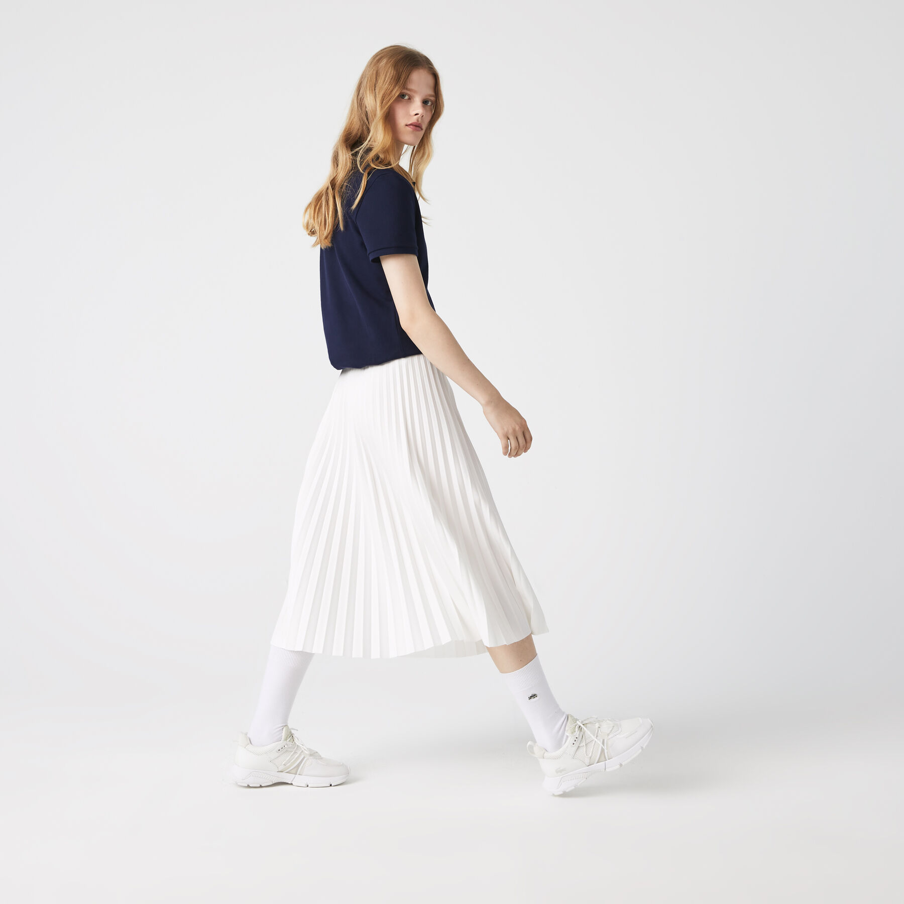 Elastic Waist Fluid Pleated Skirt